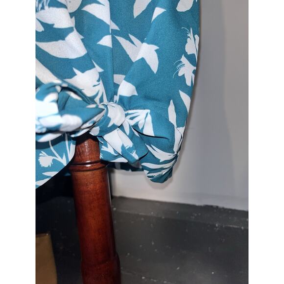 Sam Edelman Women's Floral Sleeveless Dress Round Neck, Teal , Size 10 NWT - Picture 6 of 9